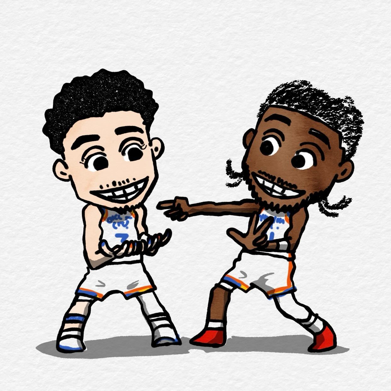 7A赛后作品给到麦凯恩和以赛亚乔!编辑by 蓝色狂潮OKC雷霆雷霆战胜森林狼森林