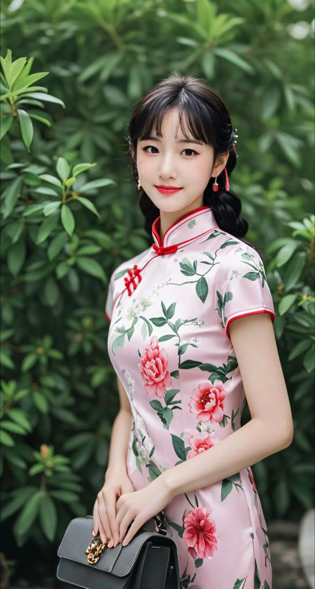 AI扩图 AI粉袍雅韵