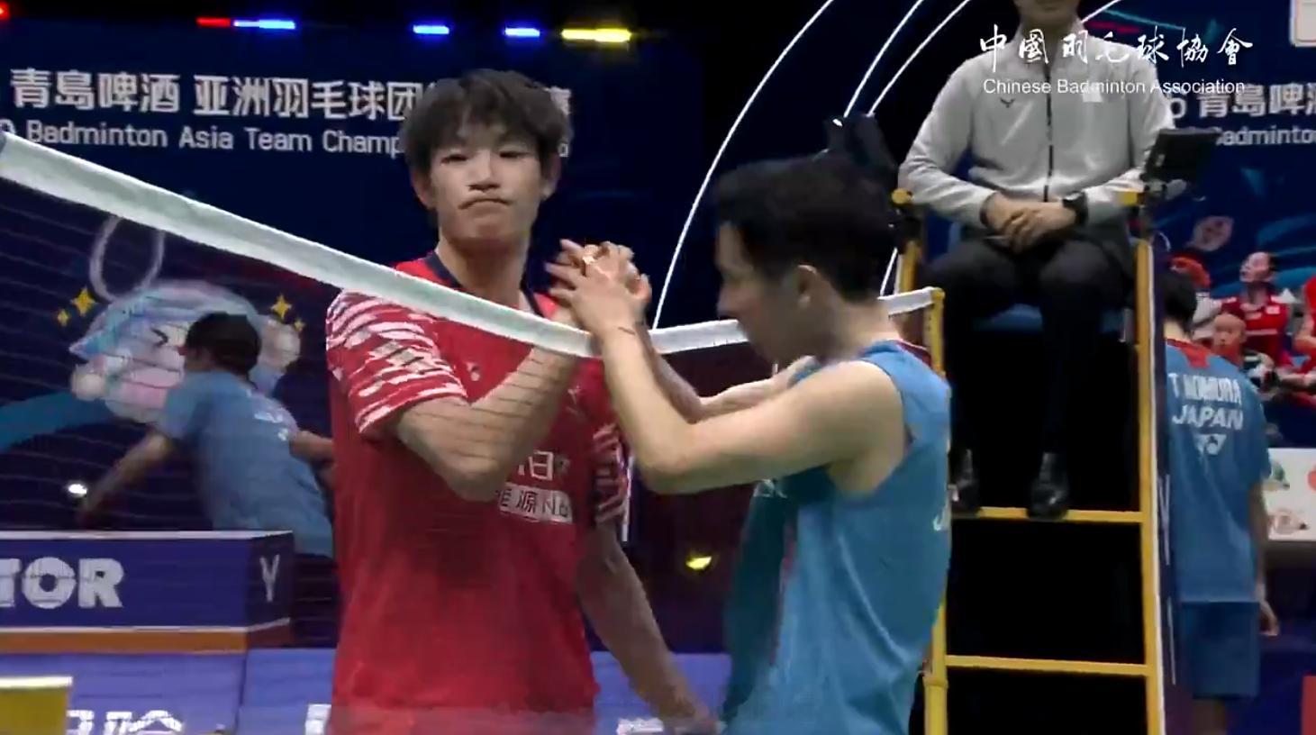 2026亚洲羽毛球团体锦标赛 男团 决赛 中国 0-3日本 男单 胡哲安 10-
