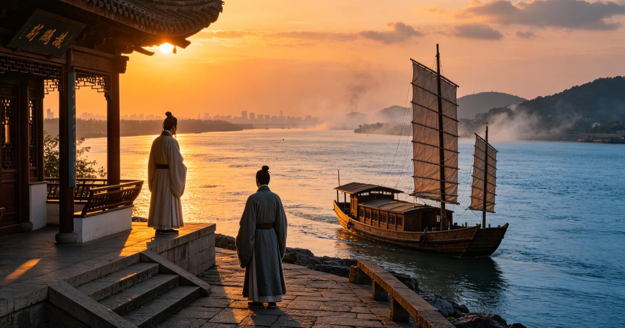 开元十八年，李白在黄鹤楼写下的《黄鹤楼送孟浩然之广陵》流传千古，和崔颢那首《登黄