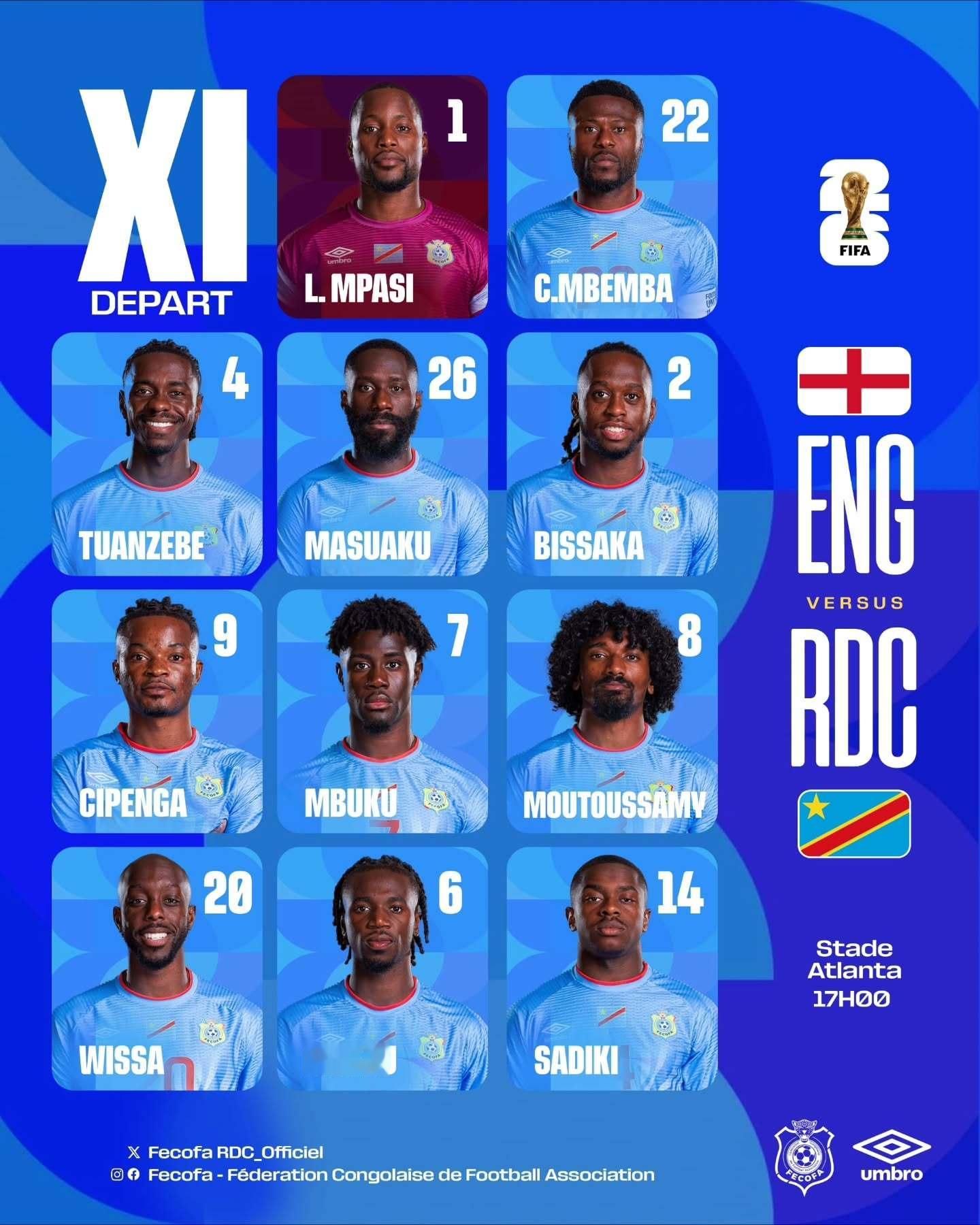 【首发阵容】 世界杯 32强淘汰赛：⚔️  英格兰🏴󠁧󠁢󠁥󠁮󠁧󠁿 