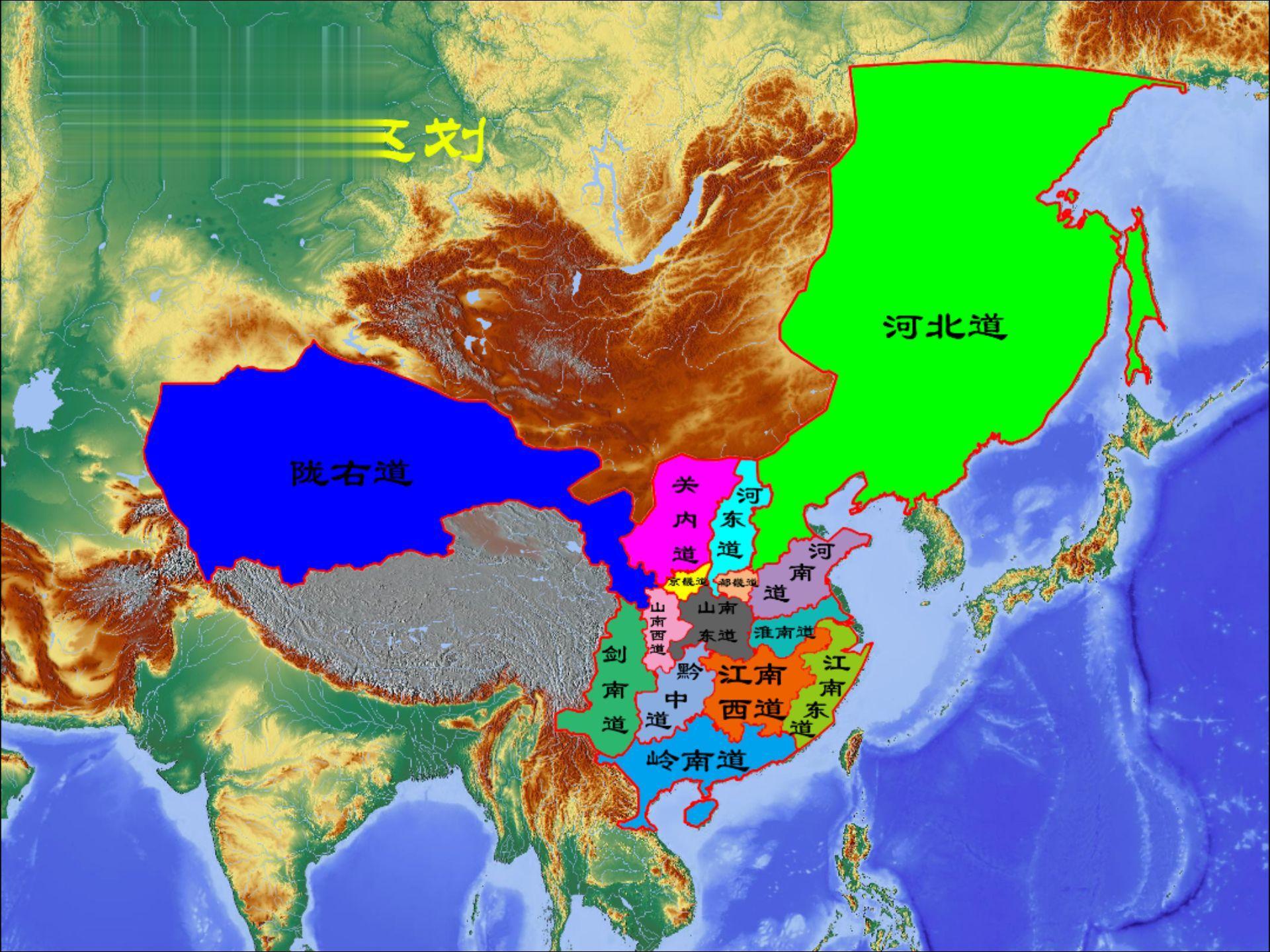 公元741年，唐朝行政区划