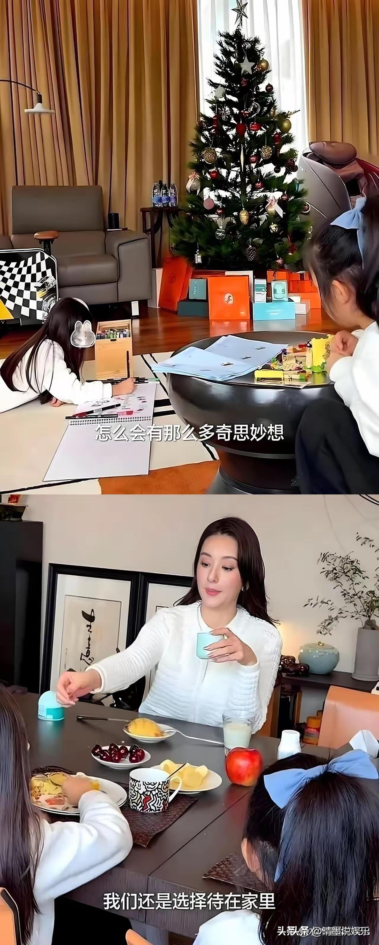 天王嫂方媛晒和女儿们的生活日常，
一起吃早餐和亲子陪伴她都乐在其中的样子，令人意