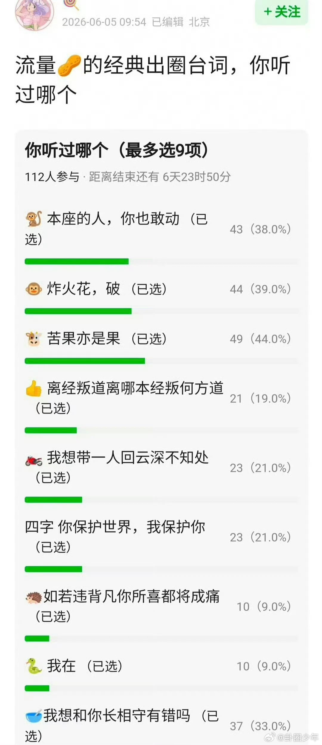 流量生的经典台词流量生的经典出圈台词盘点多位人气男演员塑造角色留下的经典对白，不
