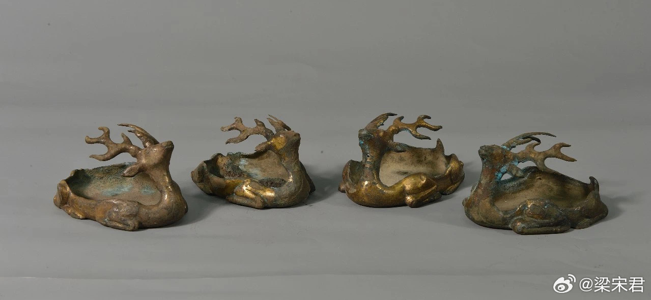 上海闵行博物馆特展相遇海昏侯—西汉刘贺墓精品文物展其中展出了鹿形席镇 ​​​