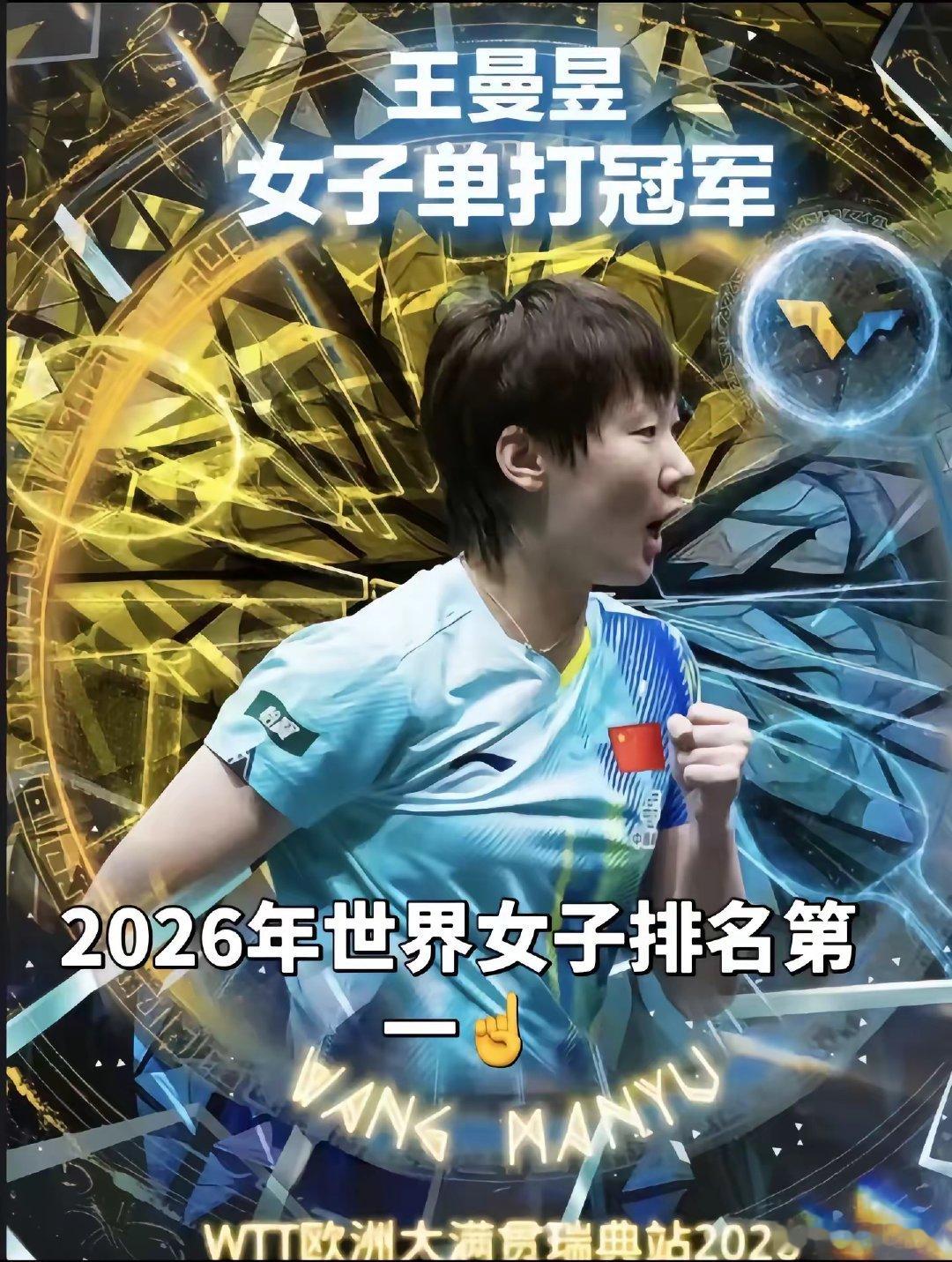 恭喜王曼昱，终于登顶女单世界第一！一路走来满是坎坷，伤病困扰、状态起伏、漫长的低