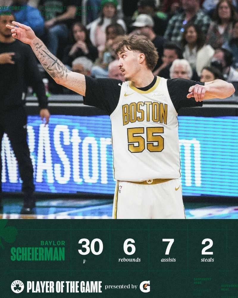 30分6篮板7助攻2抢断，看看沙伊尔曼的带队能力是个什么水平凯尔特人热爱日记