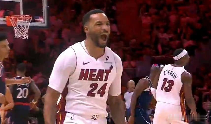 让你们交易我！

今天热火主场对阵快船的比赛，第二节后半段，鲍威尔开始发威，他连