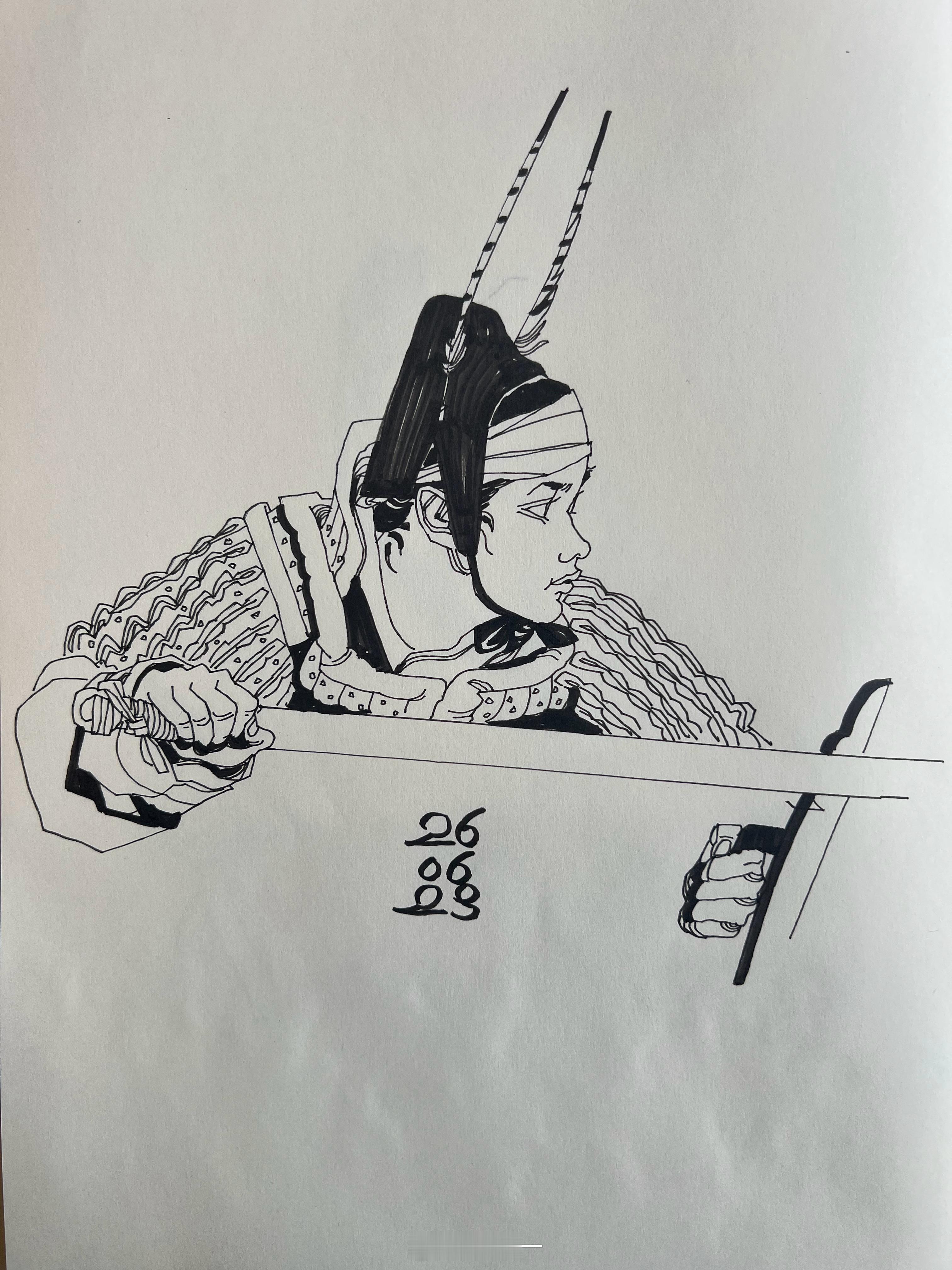 速写.西汉衣冠 