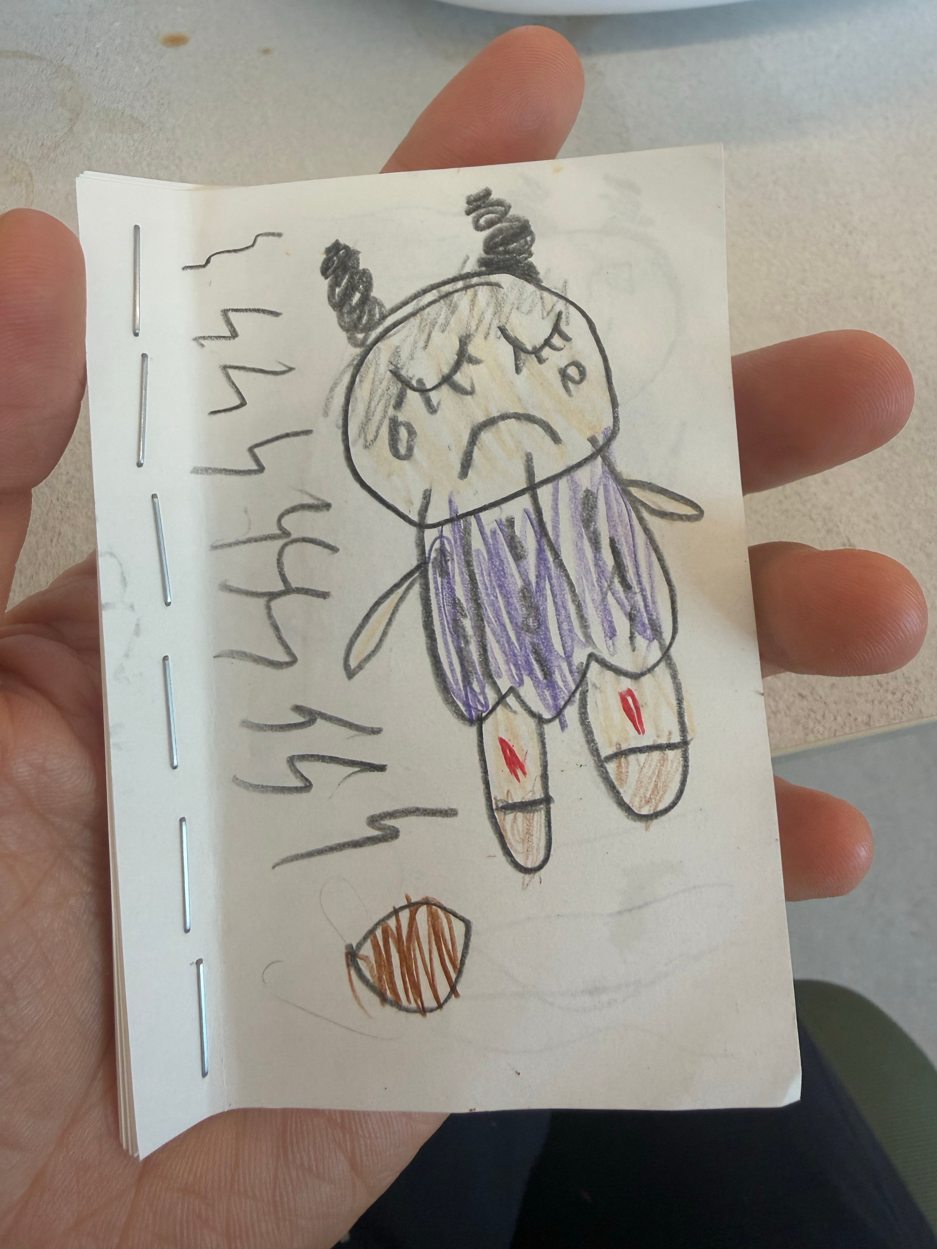 妹早上起来画了一本小人书 