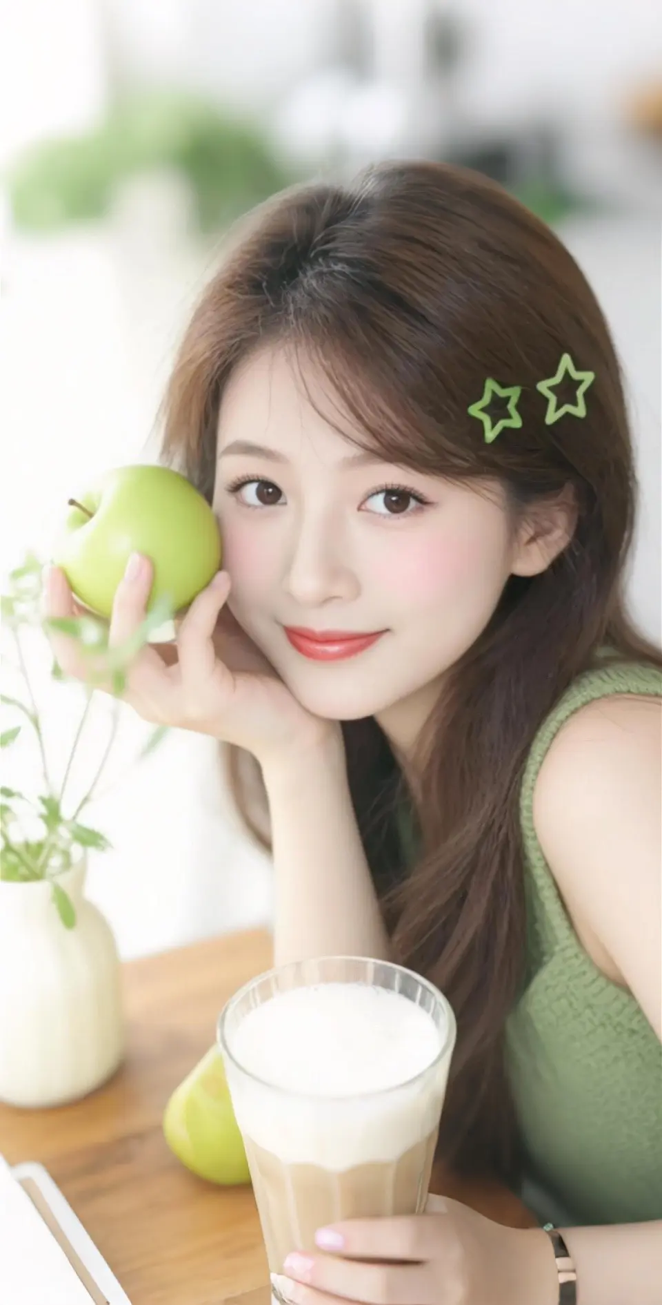 AI扩图 AI青果少女自拍