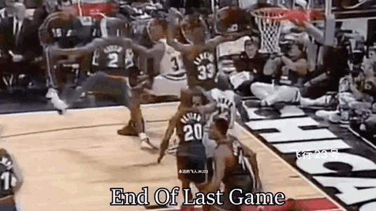 1996年NBA总决赛其中一场比赛片段！
公牛队VS超音速队
乔丹VS佩顿
矛与