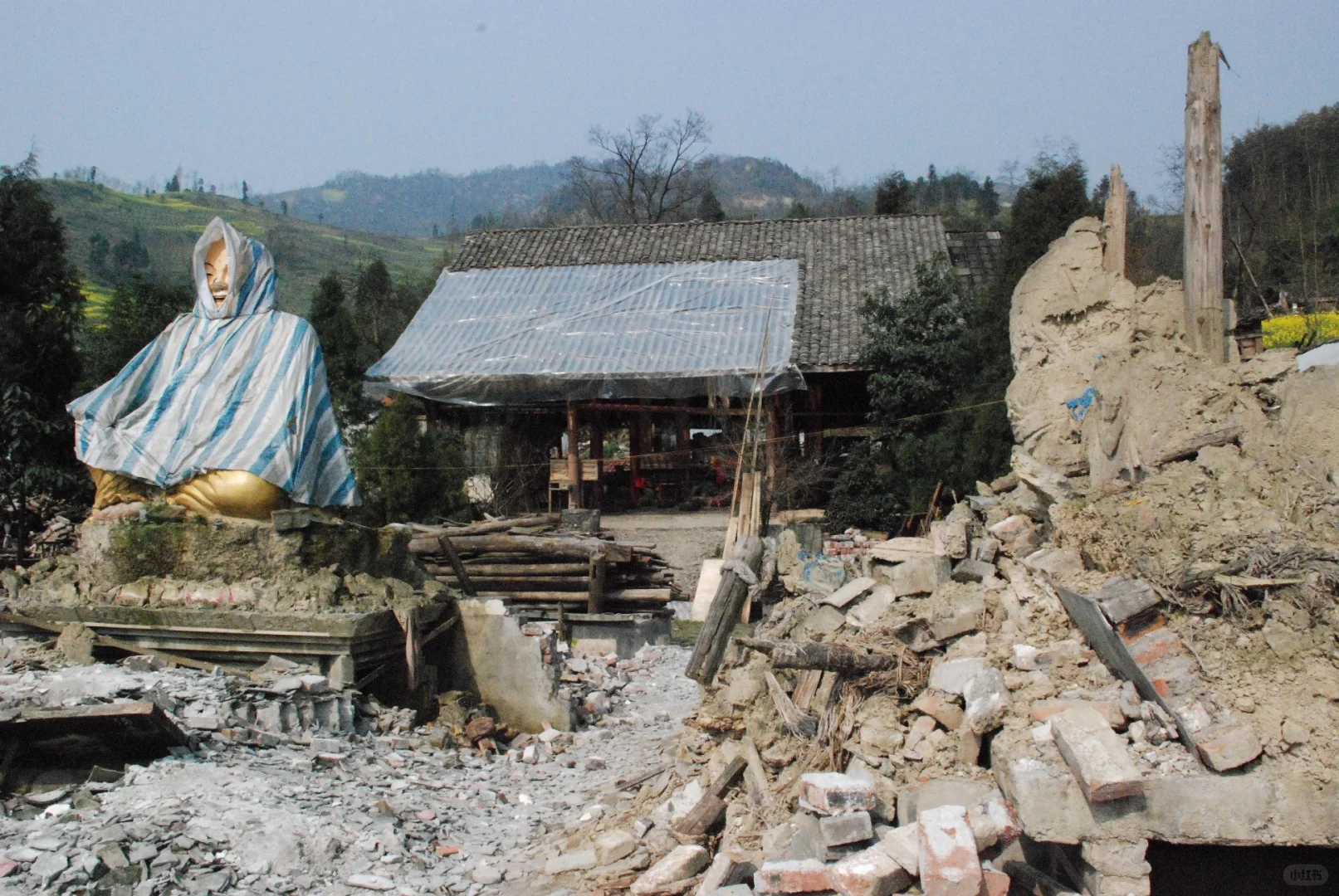 彭州涌华寺512震后旧影