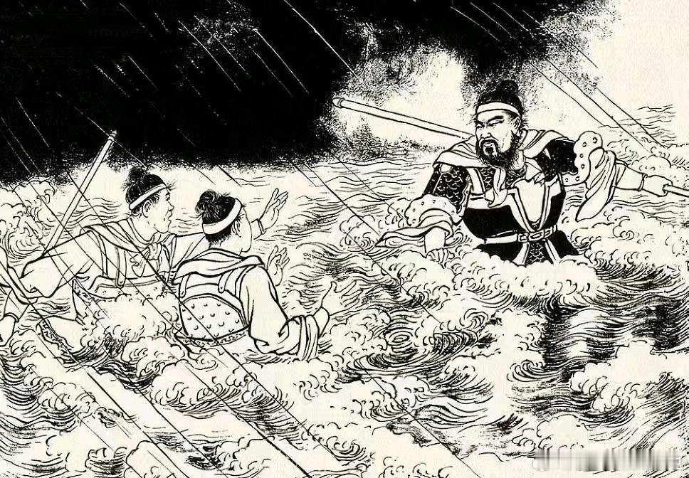 三国 曹军兵败如山倒，庞德还在拼死督战。两员曹将大呼：现在降了关羽还能保住性命。