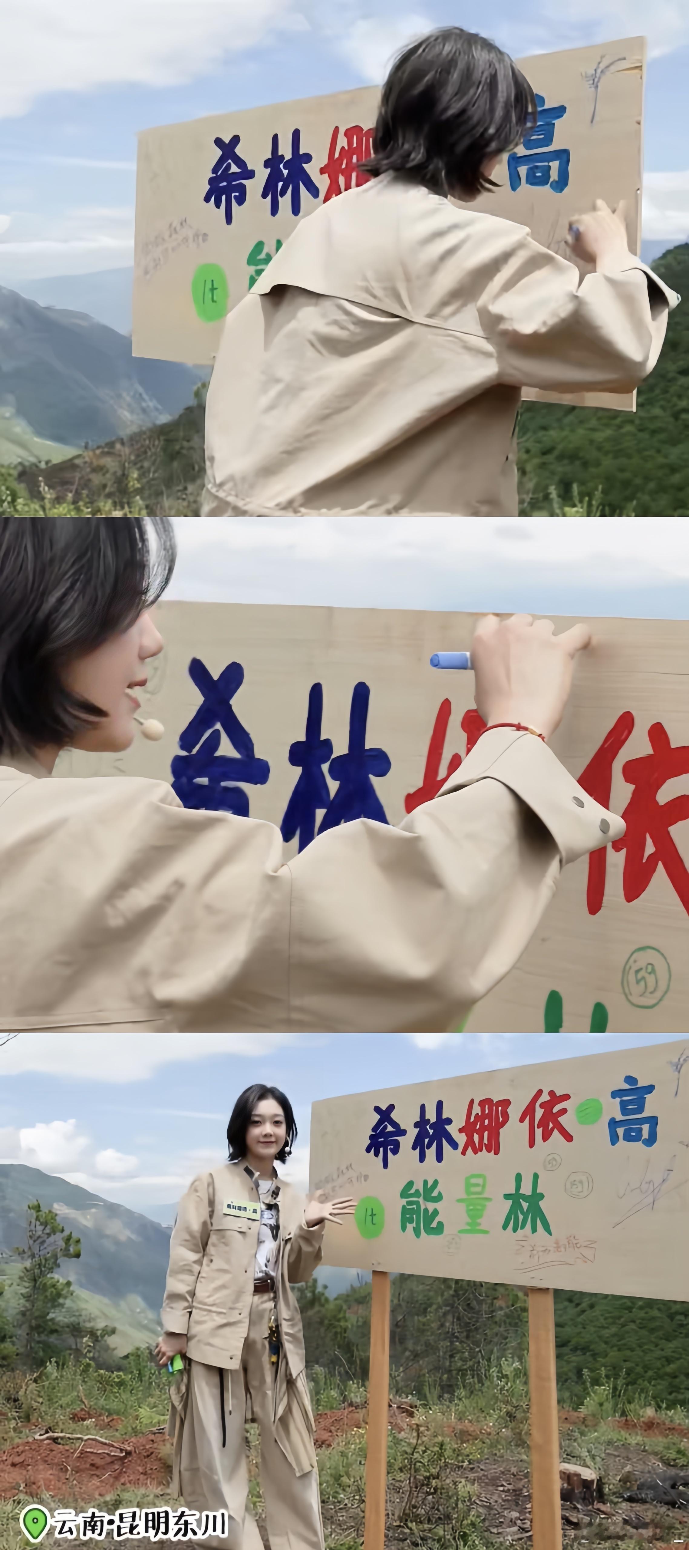  希林娜依高开辟逆应援新赛道 刷新认知！她不搞常规逆应援，偏偏选种树做绿色公益，