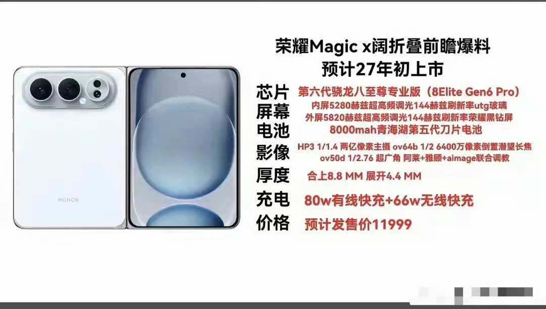 荣耀也要出阔折叠屏了吗？ 