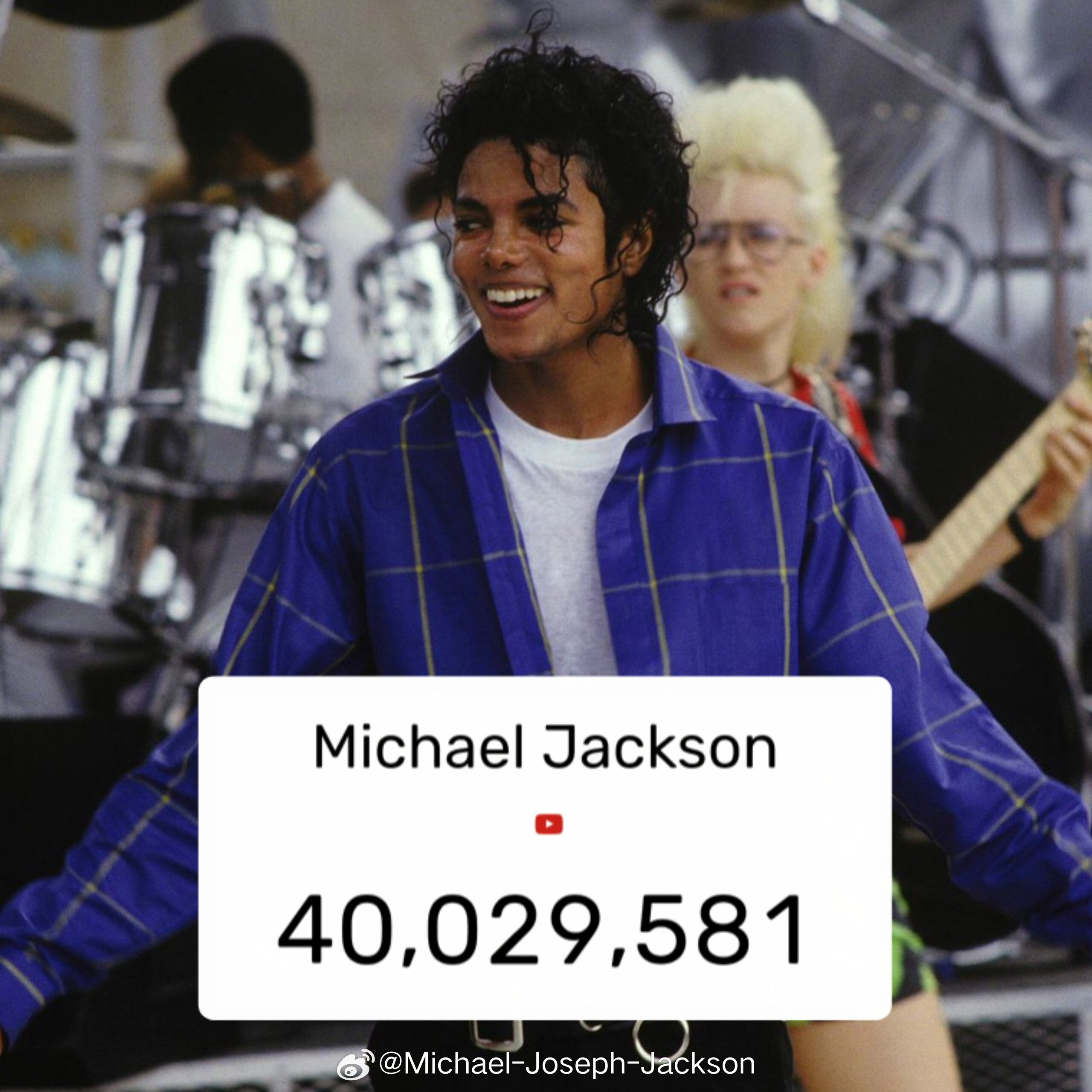 迈克尔杰克逊  迈克尔杰克逊YouTube订阅数突破4000万大关！他成为了该平