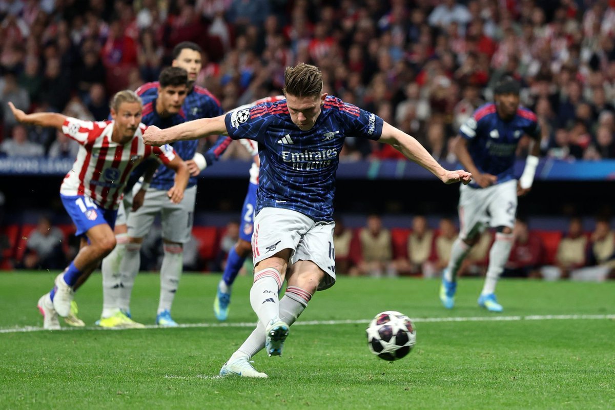 马竞1比1阿森纳哲凯赖什建功，9000万巨星救主！1-1战平马竞，阿森纳客场全身