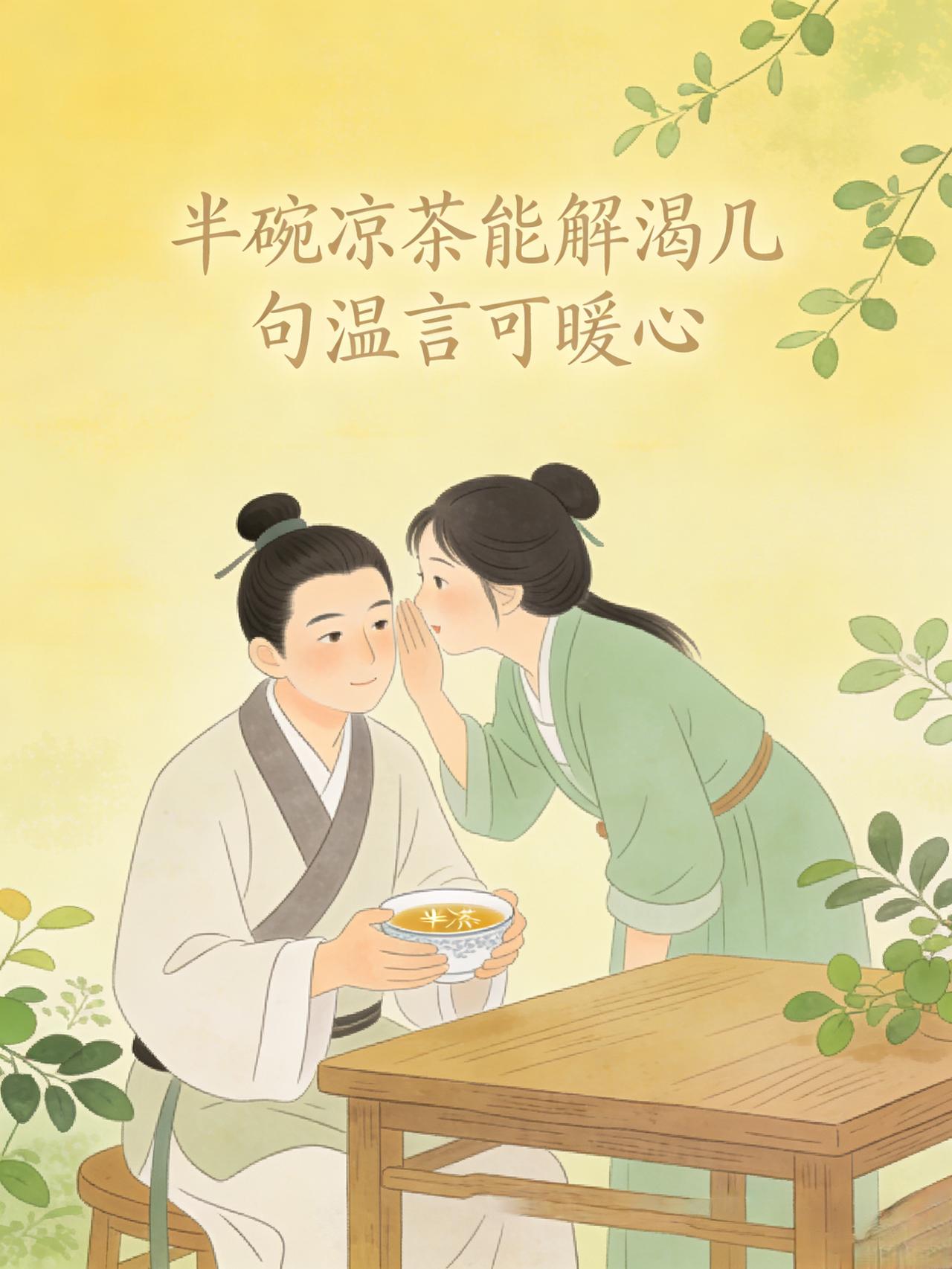 上联：半碗凉茶能解渴，求下联 几句温言可暖心