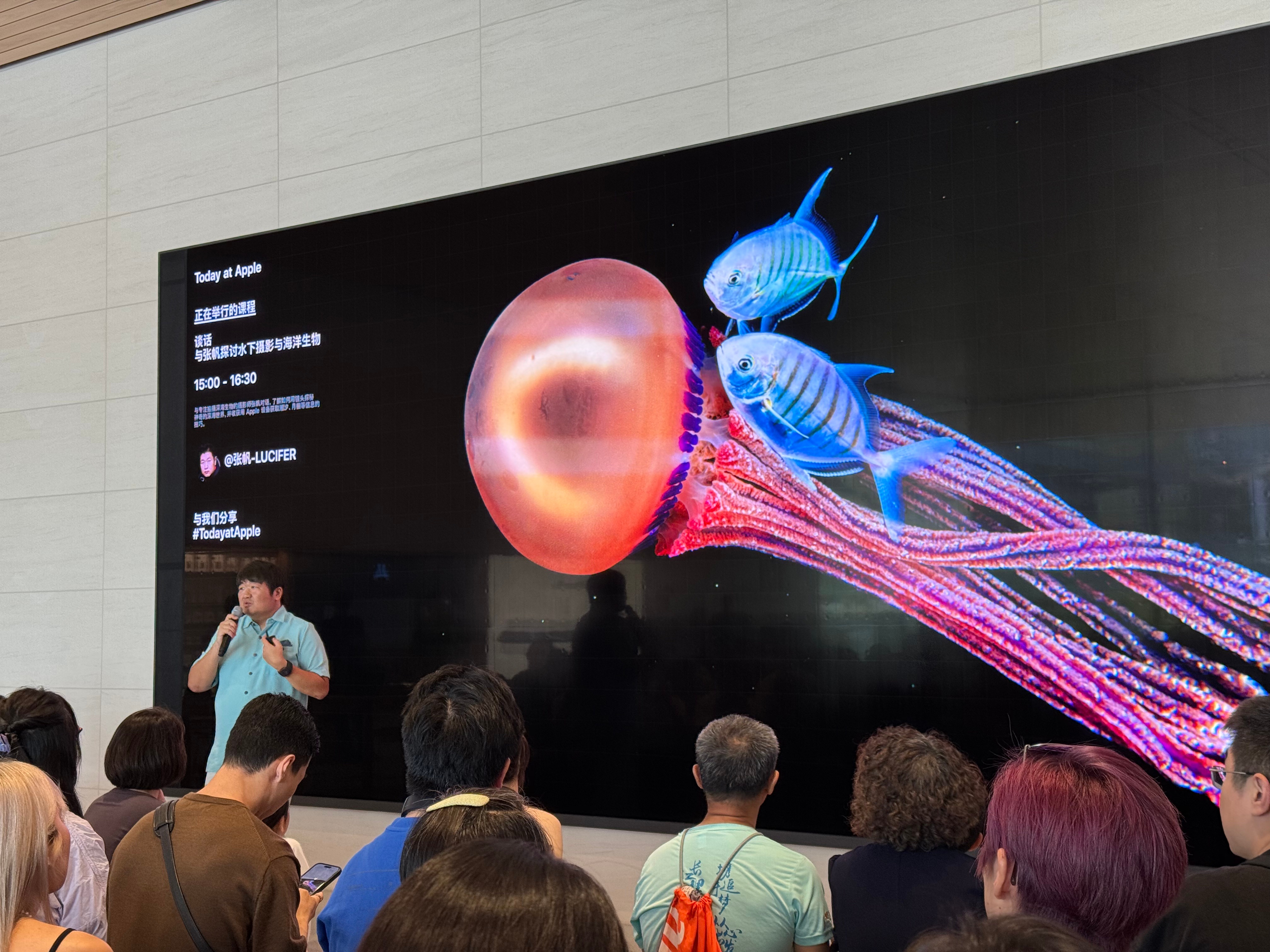 又来Apple Store上课了！这次是水摄大神张帆老师来讲黑水摄影，以及如何用