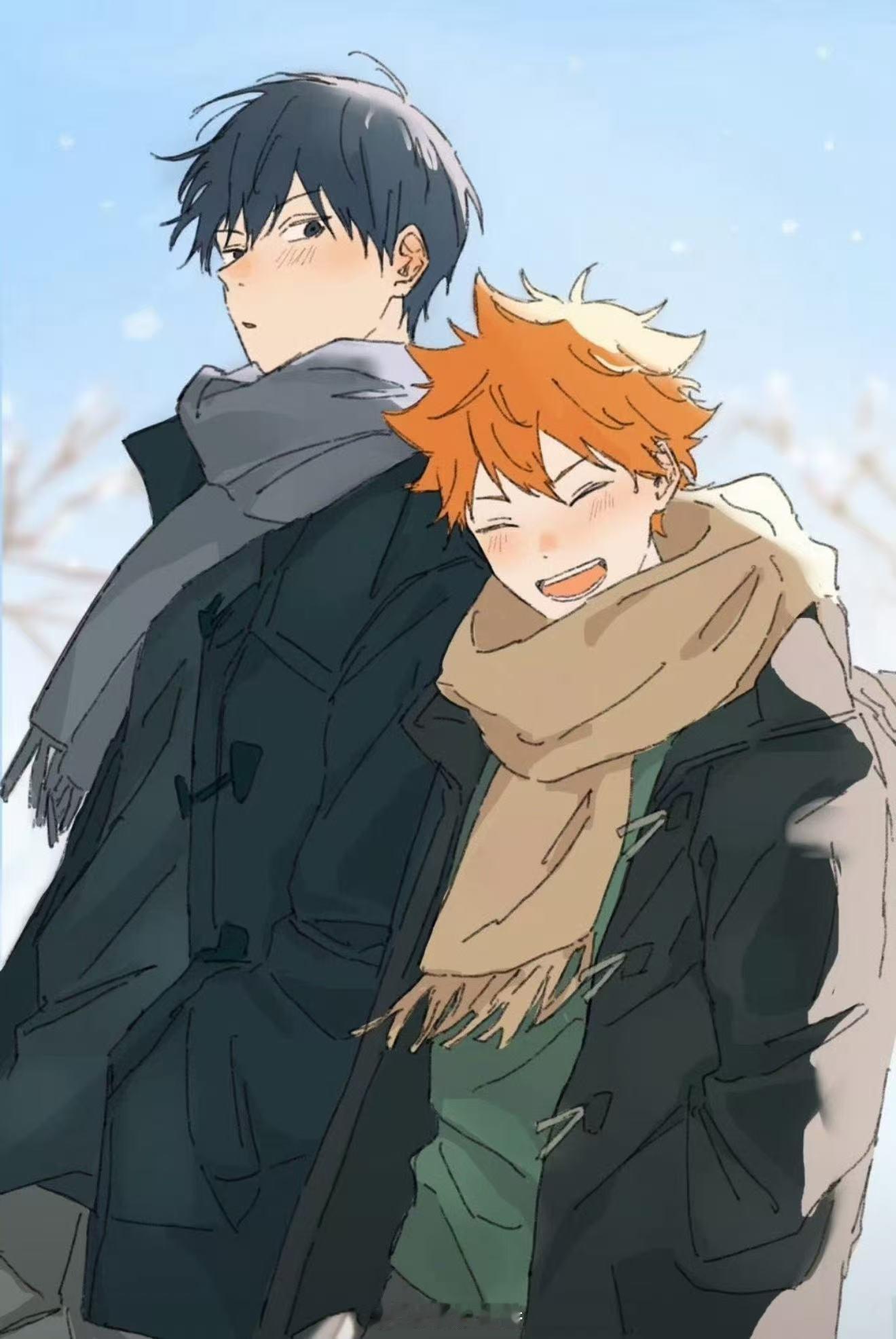 雪天男大，这又是谁的老公啊啊啊！画师：muri12220621排球少年动漫 ​​