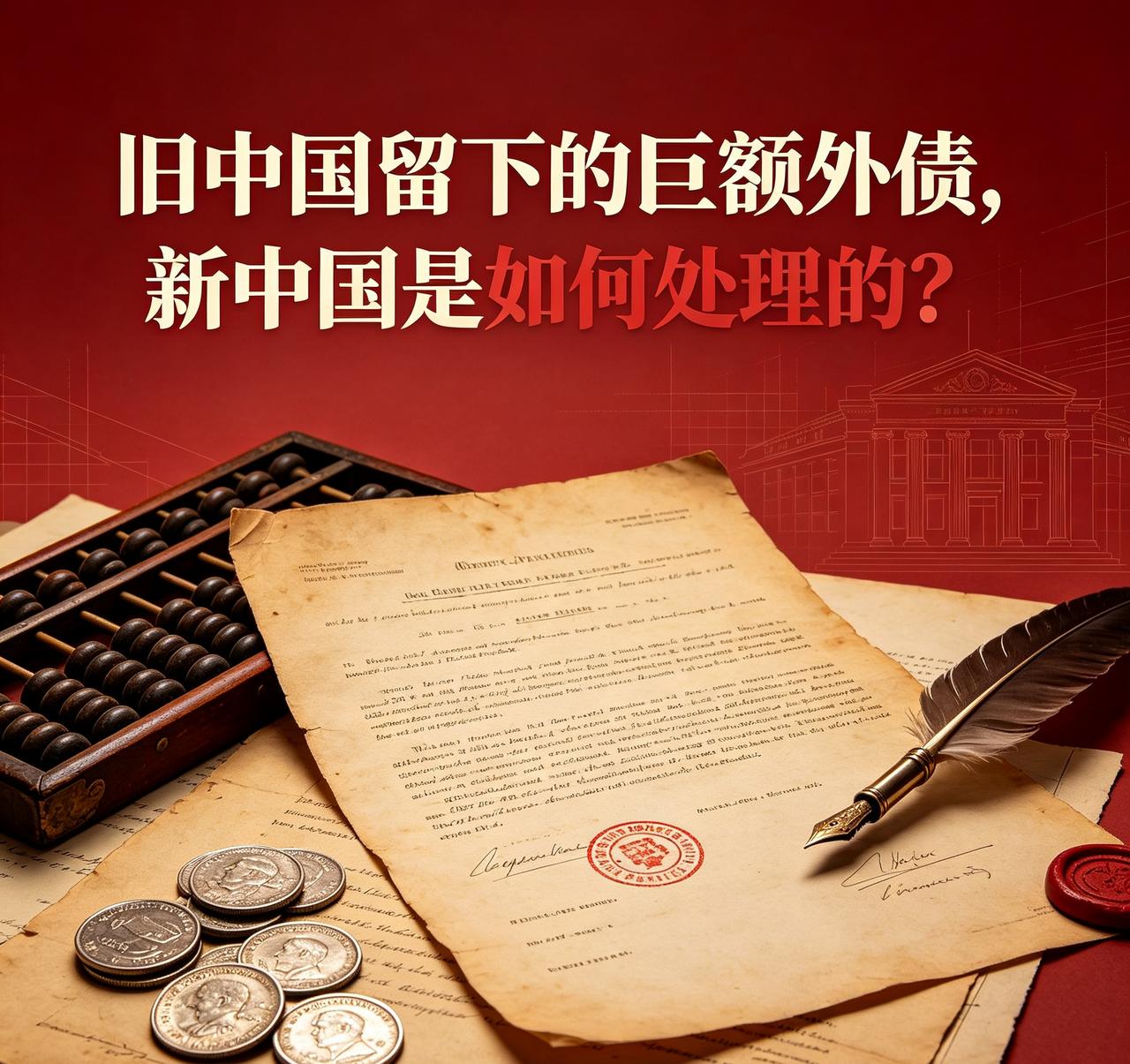 面对旧中国堆积如山的屈辱外债，伟人做出影响后世的决断
 
近代百年，腐朽的旧政府