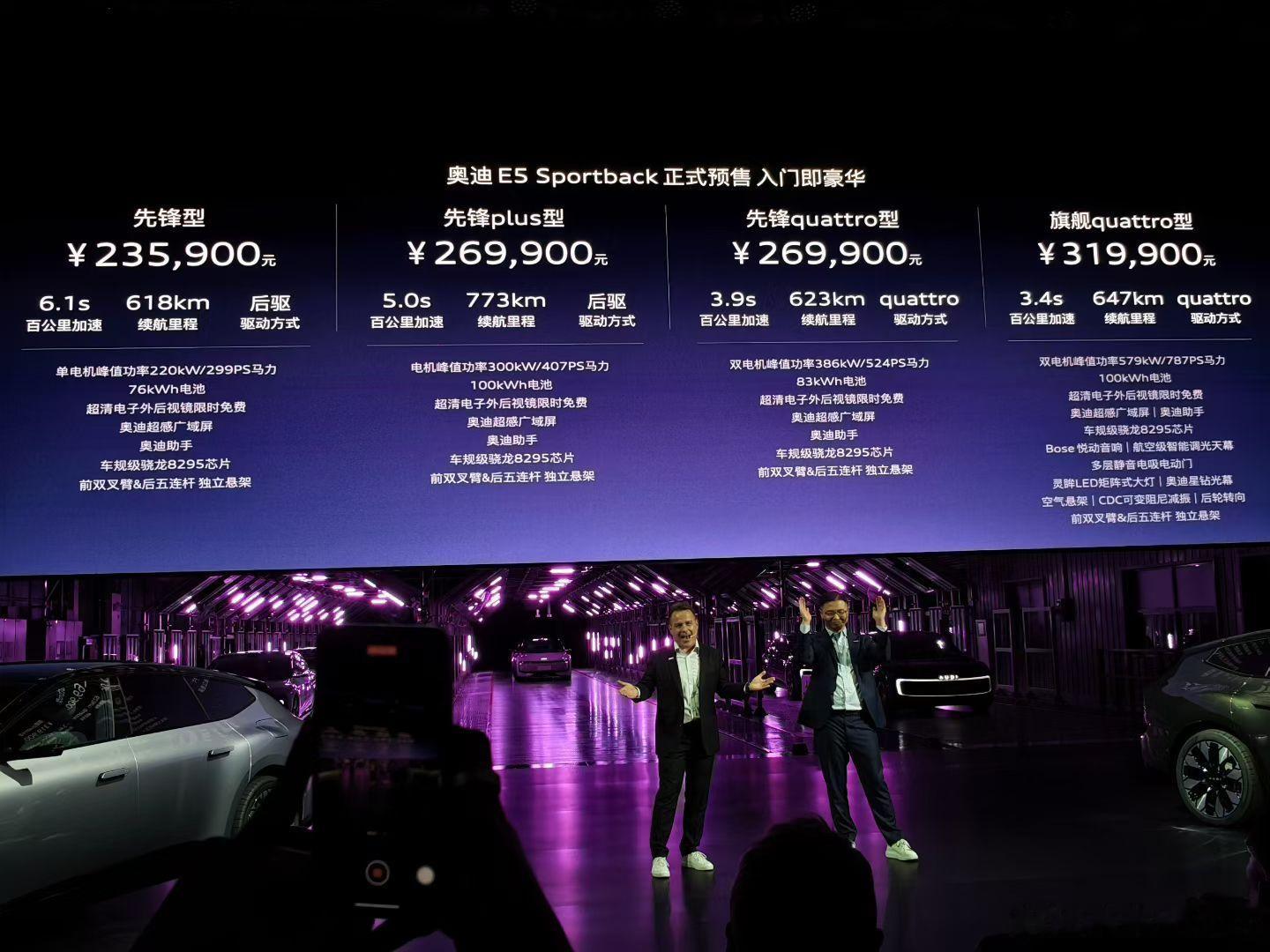 看价格和配置，奥迪憋着一股子劲啊！背水一战奥迪e5sportback ​​​