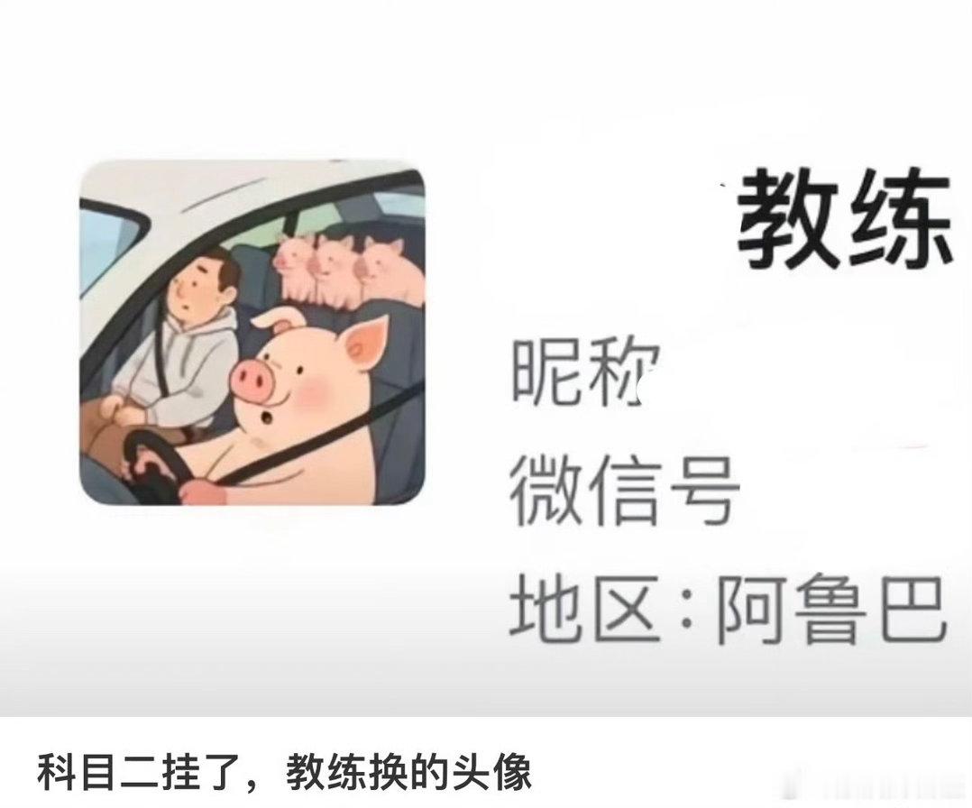 这头像骂的有点脏科目二挂了教练换的头像爆笑段子研究所