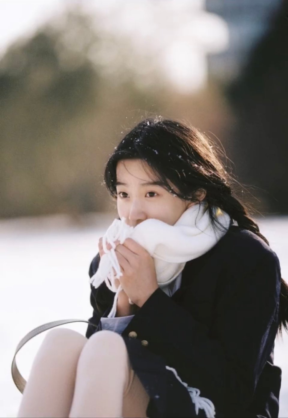 原来在我不知道她噜噜晓是谁的时候 已经刷到过她了卢昱晓 19 现代写真-冬日-校