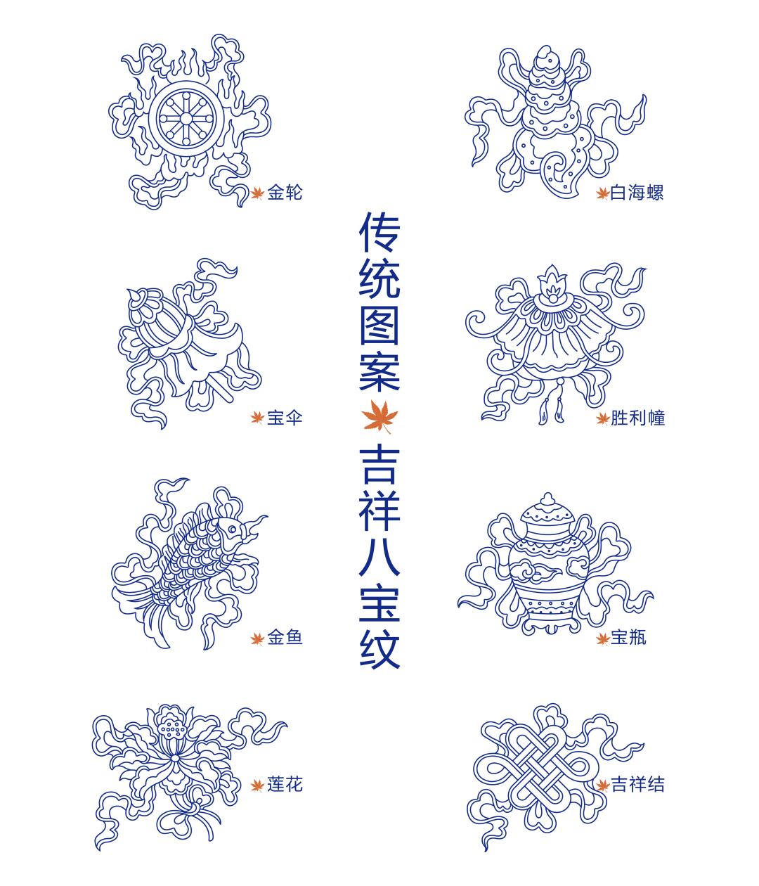 传统图案-吉祥八宝纹