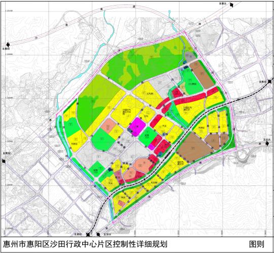 惠州市惠阳区沙田行政中心片区控规图