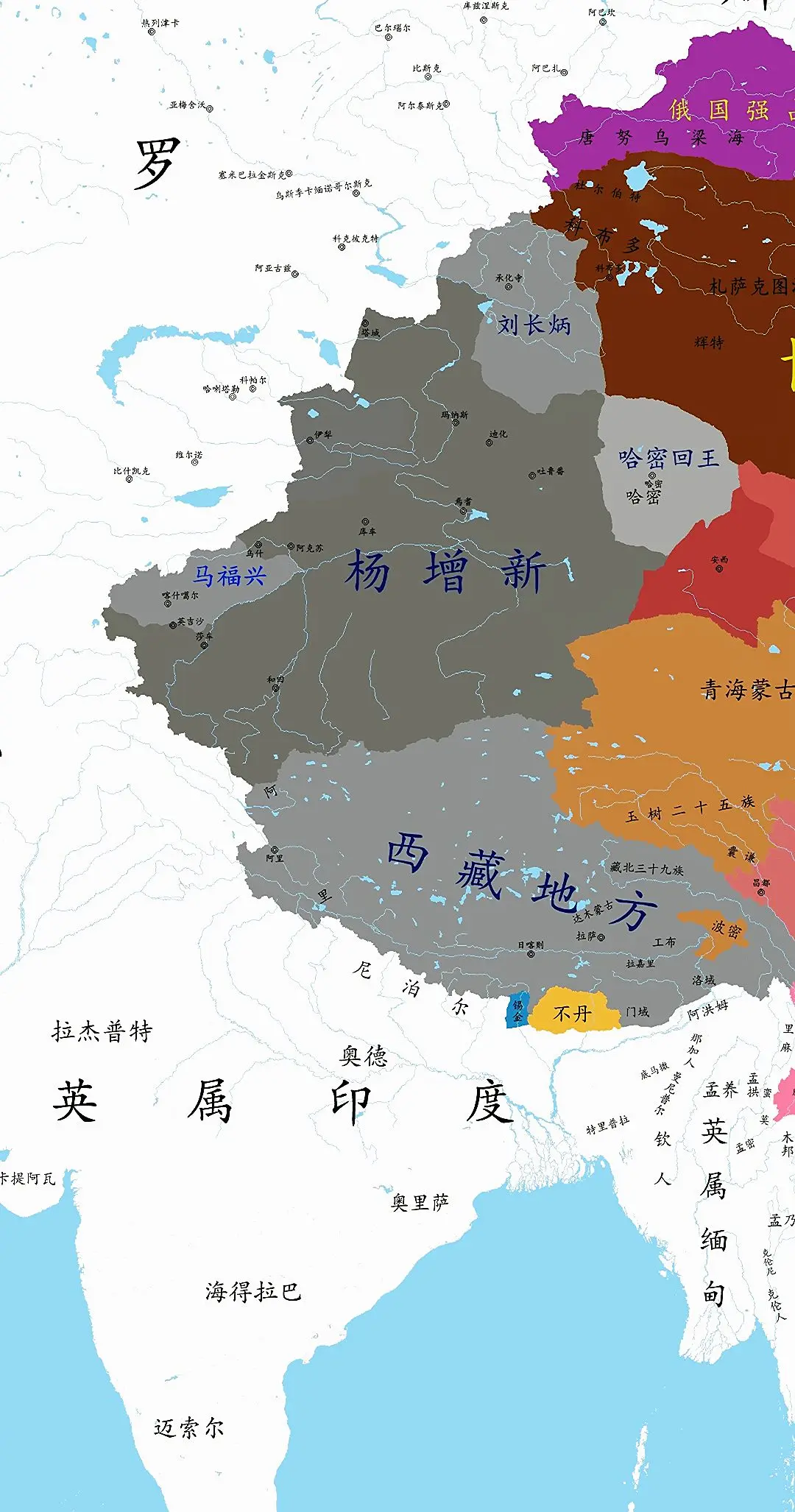1915年东亚形势图。