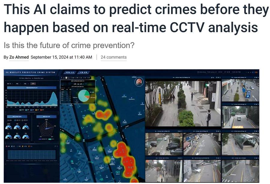 韩国开发出可在犯罪发生前进行预测的人工智能系统
- 该人工智能系统名为“Deja