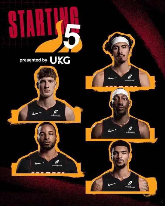 雅库NBA生涯第一次首发出场！热火vs凯尔特人