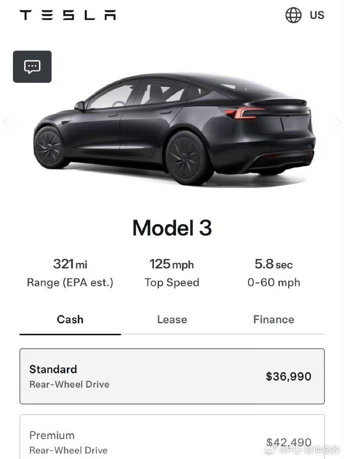 特斯拉Model3标准版或将在华上市我愿称之为Model3 NEO预计售价19.