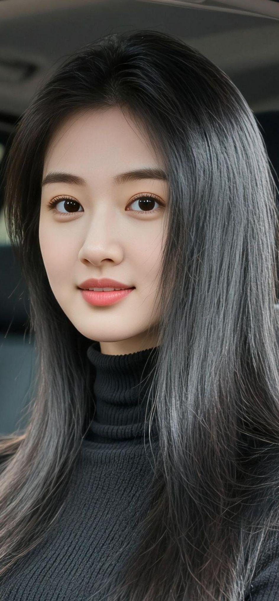 AI黑发女神的风采