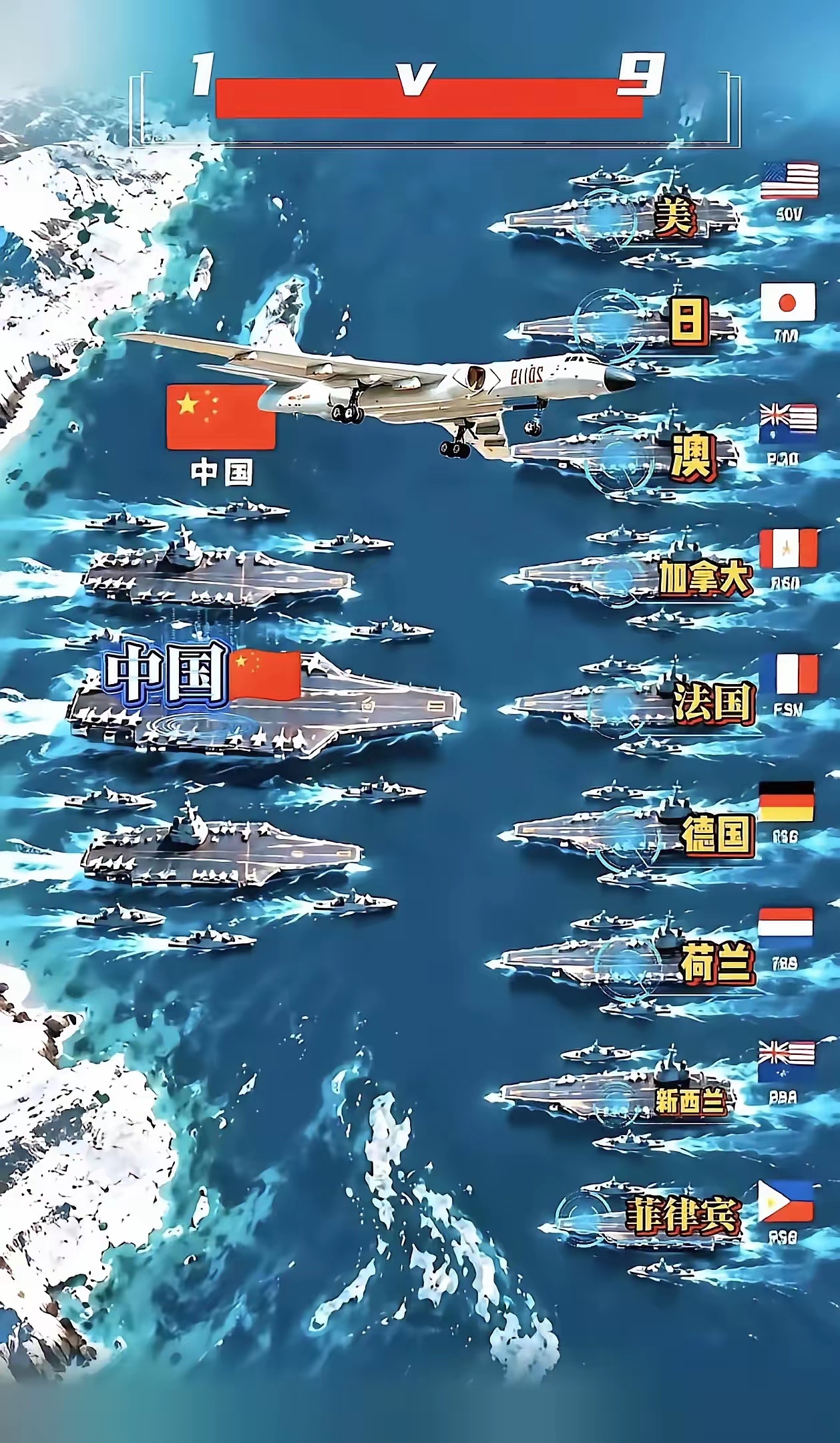 鹰酱：龙大，跟你说个事，我们要演习，演10天！龙国：巧了，我们也要演习，演47天