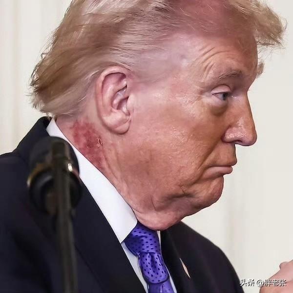 老特的脖子上是什么？这一大片红是皮炎吗？

有没有学医的朋友分析下这是什么？皮炎