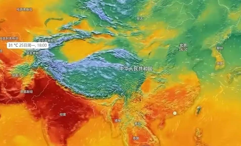 看到这张图，我都觉得热，心里一阵阵燥热，印度每年热死好多人，不是没有原因的