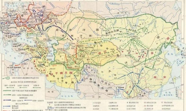 1220年，成吉思汗远距离奔袭击败花剌子模国的重镇，布哈拉。
花剌子模国是现在的