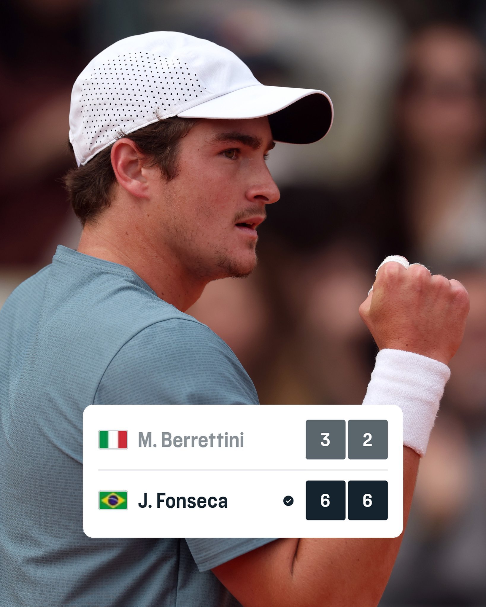 丰皇用近乎完美且极具耐心的多点进攻，击败贝雷蒂尼，首次挺进大师赛8强。First