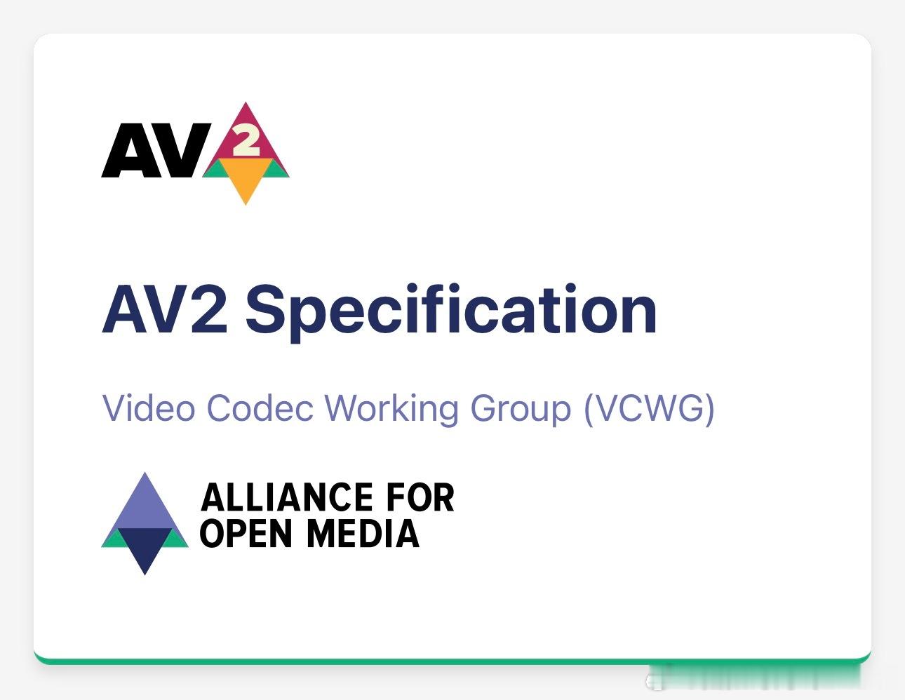 AOMedia 发布下一代视频编码标准 AV2网页链接