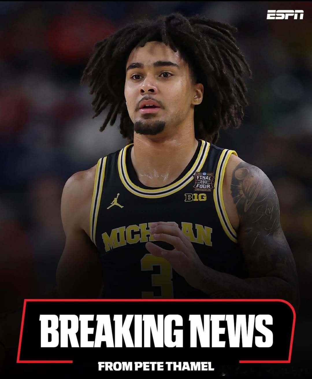 埃利奥特·卡多(Elliot Cadeau)已与球队达成协议，将重返密歇根大学开