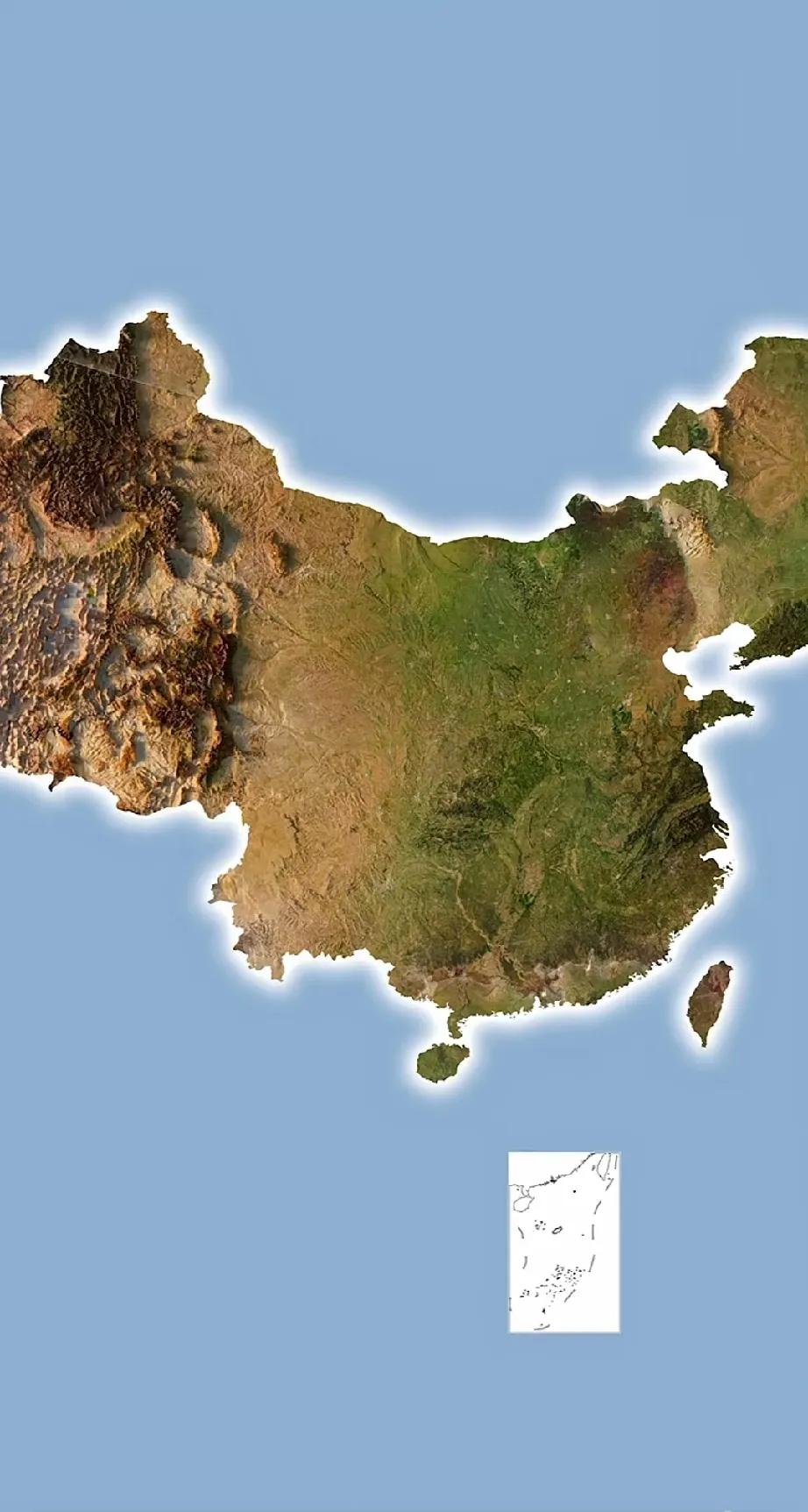 如果我们的地形和大漂亮的地形一样，会有什么效果？多养活五亿人没毛病吧？