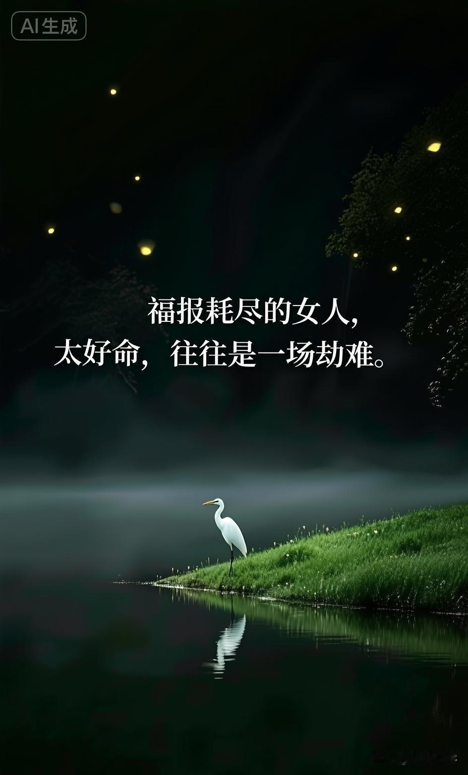 福报耗尽的女人，太好命，往往是一场劫难。

你一定见过这样的女人——或者在某些时
