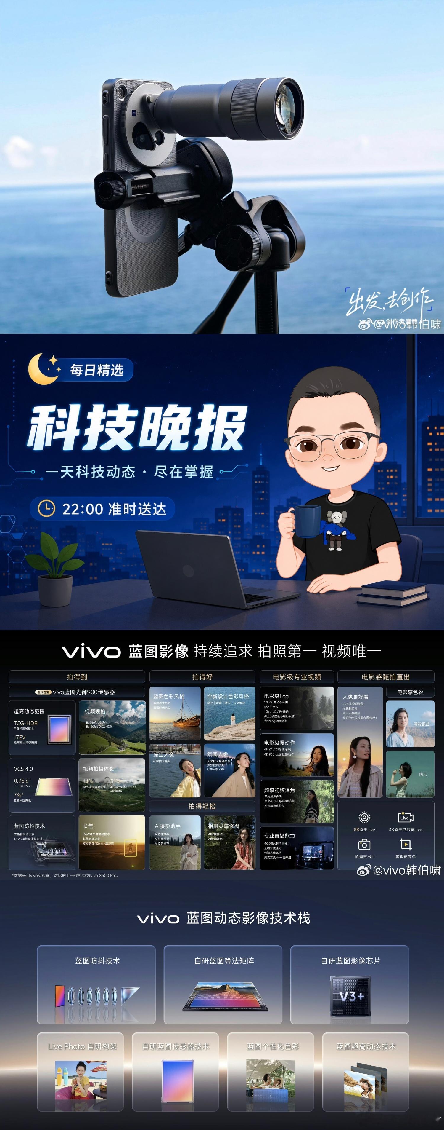 今日份 22:00 科技资讯：-vivo X500系列新机定档9月21日-viv