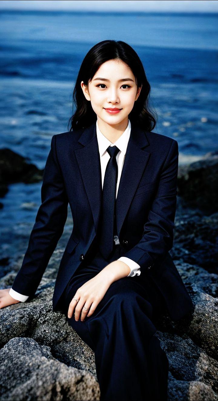 AI扩图 AI海边胖叔写真