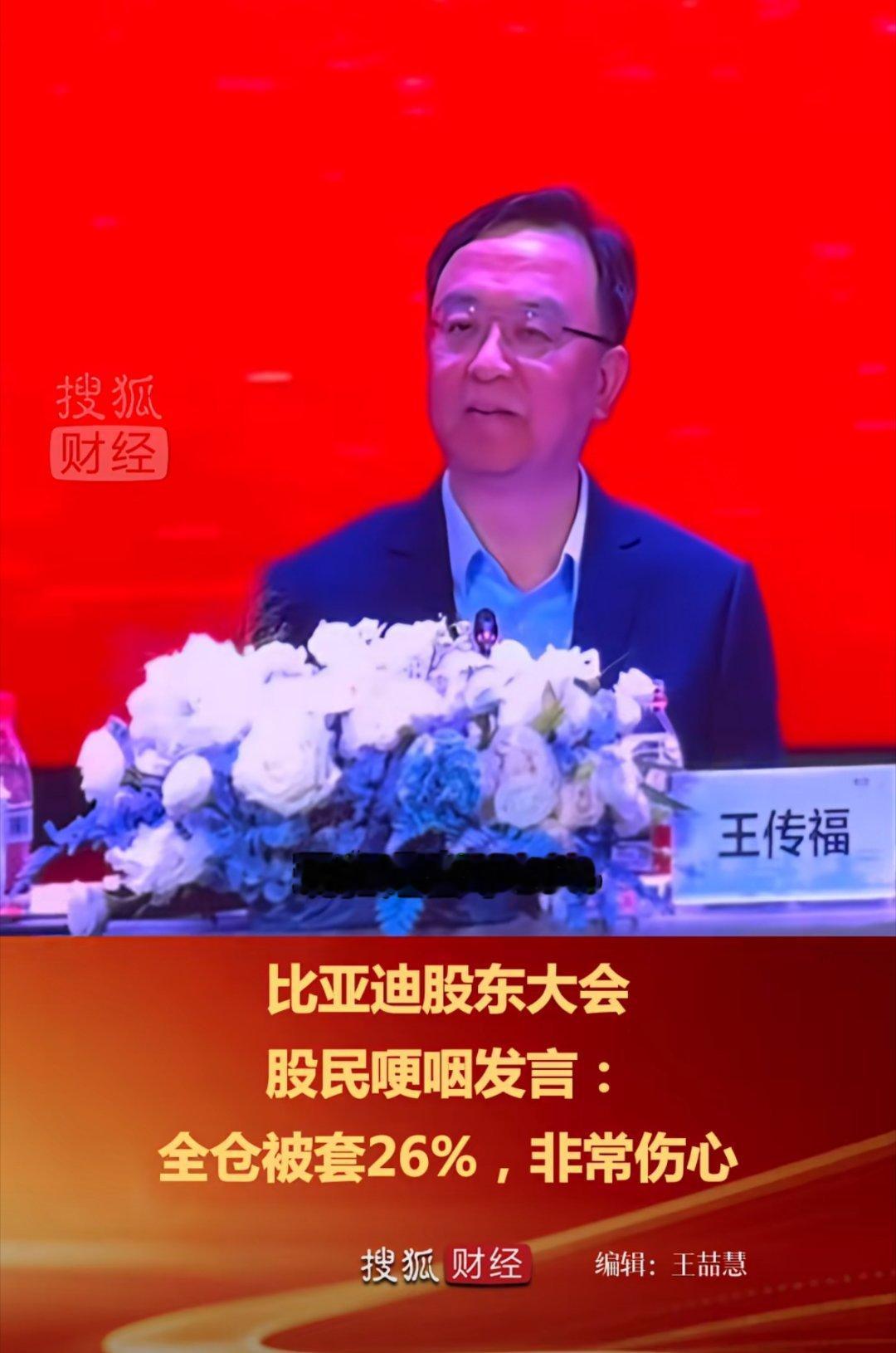 王传福:我这辈子都不想开股东大会了。
