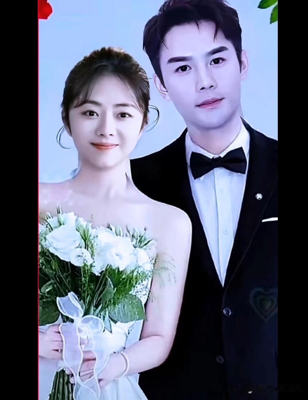 二搭甜蜜的婚纱照，幸福的新人，爱的承诺永恒不变！这四张没张都是完美搭配[呲牙]情