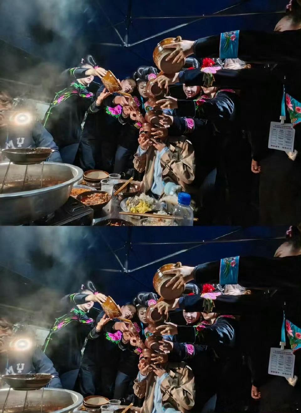 建议所有感觉没年味的人去侗寨过年拦门酒暖人、侗族大歌悠扬，打糍粑、吃合拢宴、围篝